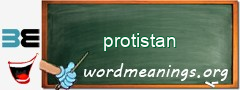 WordMeaning blackboard for protistan